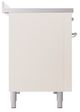 Ilve® Nostalgie II Noblesse 48'' Antique White Pro Style Induction Range with Chrome Trim-2
