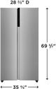 Frigidaire® 36" 21.4 Cu. Ft. Smude-Proof® Stainless Steel Side By Side Counter Depth Refrigerator-2