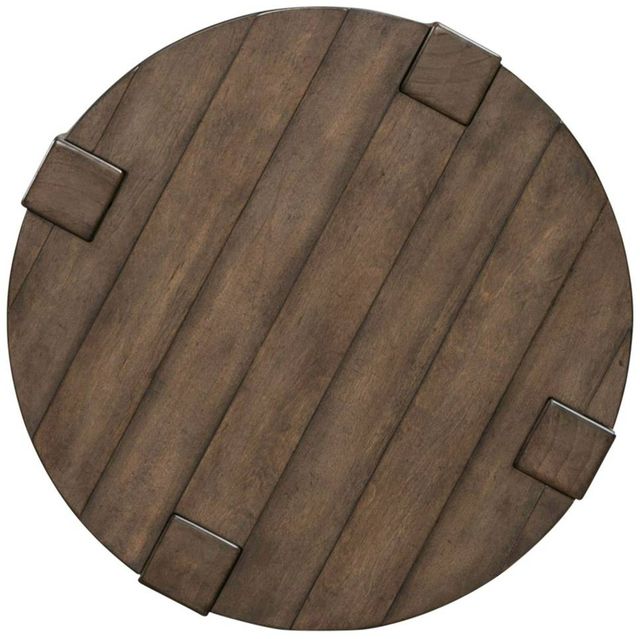 Liberty Furniture Broadmore Cobblestone Brown Round Chairside Table-3