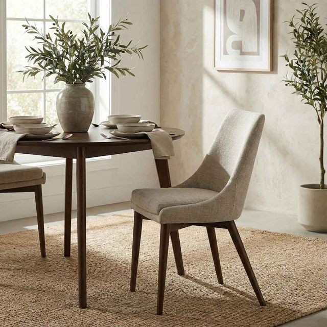 LH Home Fritz Dark Grey/Taupe Dining Side Chair-1