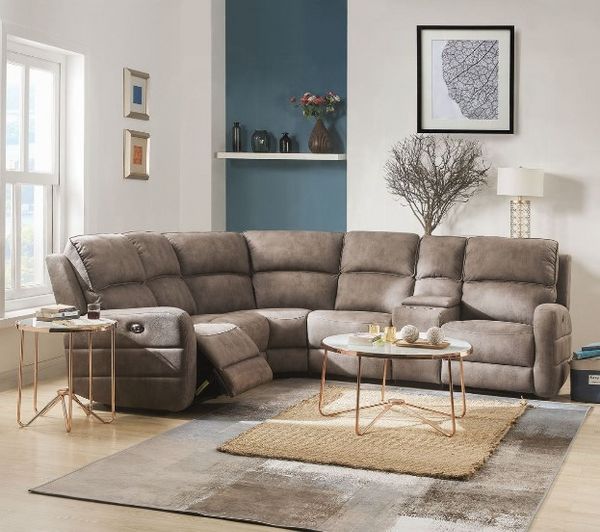 ACME Furniture Olwen 6-Piece Mocha Power Reclining Sectional Sofa