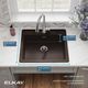 Elkay Quartz Classic® Mocha 25" x 22" x 5-1/2" Single Bowl Drop-In ADA Sink with Perfect Drain®-3