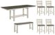 Liberty Furniture Brook Bay 6-Piece Carbon Gray/Textured White Optional Gathering Trestle Table Set-0