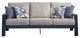Signature Design by Ashley® East Beach Driftwood/Navy Blue Fabric/Metal Outdoor Sofa-2