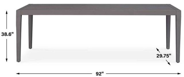 Uttermost® Polanco Java Black Aluminum Indoor-Outdoor Dining Table-2