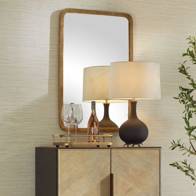 Uttermost® Vestry Antique Brass Mirror-1