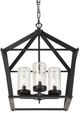 Uttermost® Evanston Matte Black 4-Light Indoor-Outdoor Pendant-4