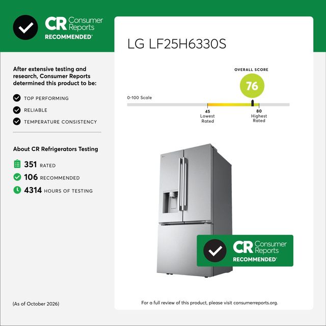 LG 33" 24.5 Cu. Ft. PrintProof™ Stainless Steel French Door Refrigerator-1