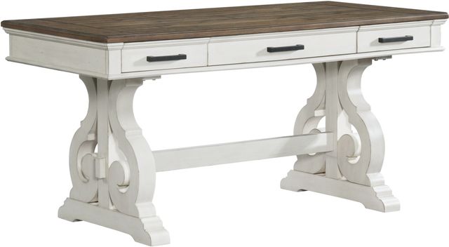 Intercon Drake French Oak/Rustic Gray Writing Desk-0