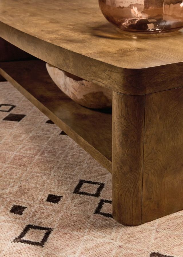 Hooker® Furniture Melange Romano Golden Brown Rectangular Cocktail Table-3