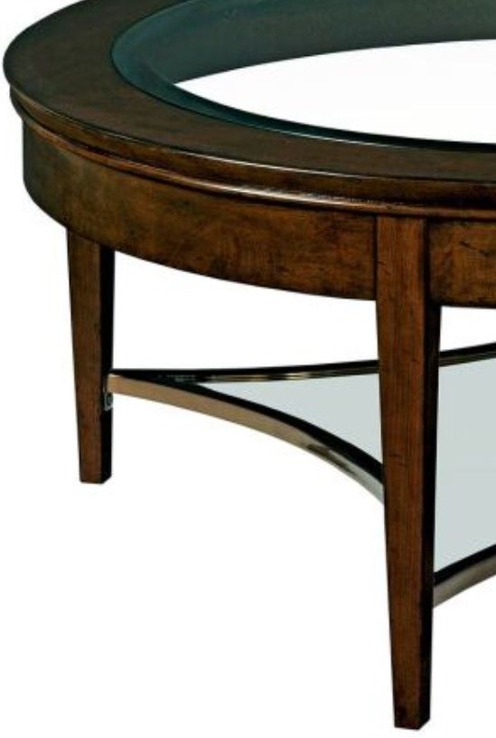 Kincaid® Elise Aura Glass Top Cocktail Table with Amaretto Base-1