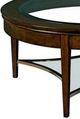 Kincaid® Elise Aura Glass Top Cocktail Table with Amaretto Base-1