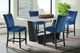 Elements International Beckley 5-Piece Blue/White Counter Dining Set-2