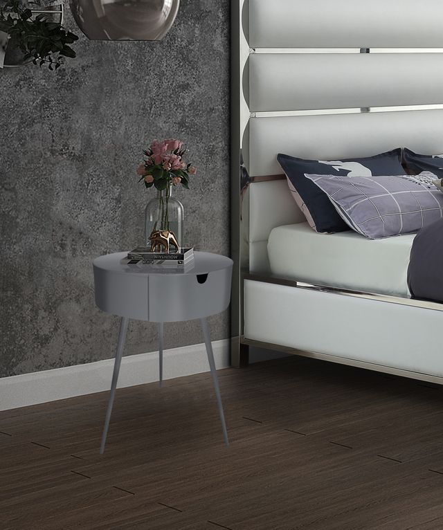 Meridian Furniture Bali Gray Nightstand-1