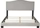 Bernards Darcy Beige Upholstered King Panel Bed-2