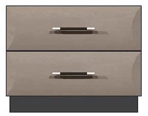 Country View Woodworking Customizable American Modern 28" 2-Drawer Solid Plinth Base Nightstand-0
