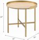 ACME Furniture Mithea Oak End Table with Gold Base-2