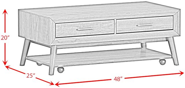 Elements International Santa Barbara Walnut Coffee Table-1