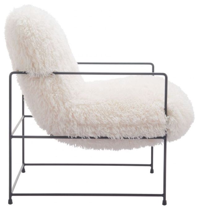 Zuo® Modern Pelut Black/White Accent Chair-2