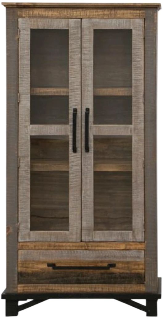 International Furniture Direct Loft Brown Brown/Gray Cabinet-2