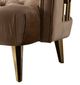 VIG Furniture Divani Casa Courtney Beige/Gold Fabric Loveseat-2