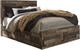 Benchcraft® Derekson Multi Gray Queen Panel Bed with 4-Drawer Storage-0