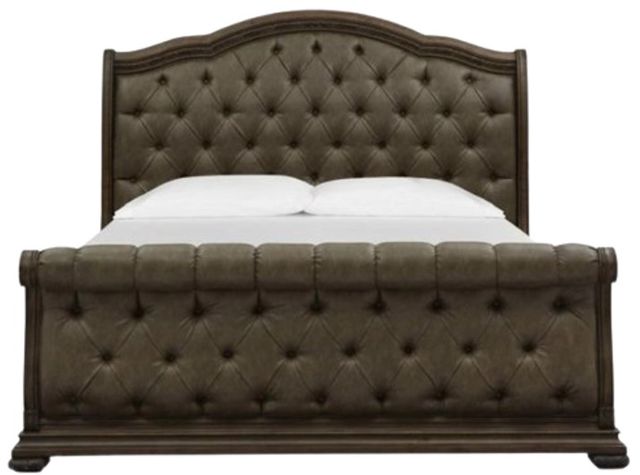 Magnussen Home® Durango Willadeene Brown Upholstered California King Upholstered Sleigh Bed-1