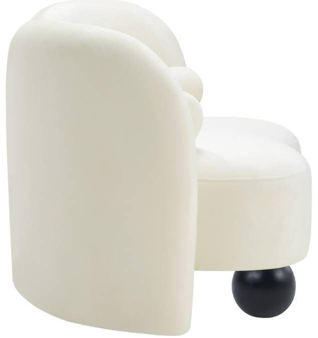 Meridian Furniture Daphne Cream Velvet Accent Chair-2