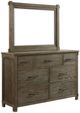 Elements International Scott 4-Piece Walnut King Platform Bedroom Set-3