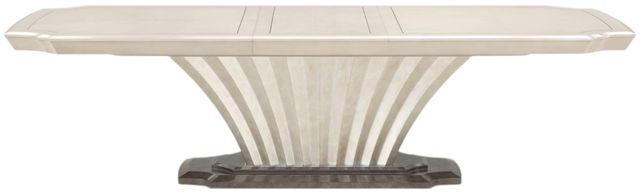 Michael Amini® Fantosini Silver Leaf Pedestal Dining Table-2