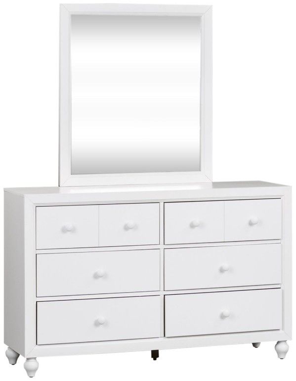 Liberty Furniture Cottage View White Youth Dresser and Mirror-0