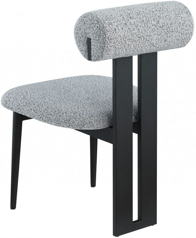 Meridian Furniture Dario Gray/Black Boucle Upholstered Dining Chair-3