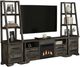 Elements International Park Ridge 4-Piece Charcoal Entertainment Unit with 71'' TV Console-0