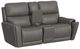 Flexsteel® Carter Smoke Power Reclining Loveseat with Console-4