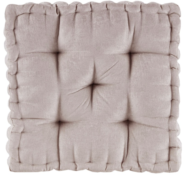 Olliix by Intelligent Design Blush Azza Poly Chenille Square Floor Pillow Cushion-0