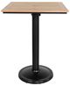 CabanaCoast® Customizable Skye Aluminum/Wooden 32" Outdoor Square Pedestal Bar Table-1