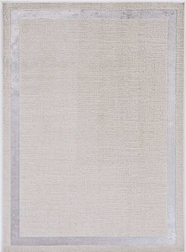 KAS Rugs Luna Ivory/Silver Border 5'x8' Rug-0