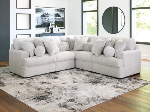 Signature Design by Ashley® Cuddle Plush 5-Piece Arctic Curved Sectional-1