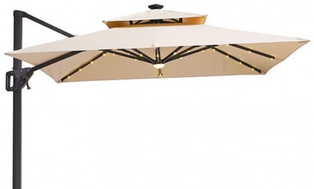 Furniture of America® Xico Beige Aluminum/Fabric Outdoor Patio Umbrella-1