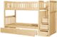 Homelegance® Bartly Natural Pine Youth Twin/Twin Step Storage Bunk Bed-2