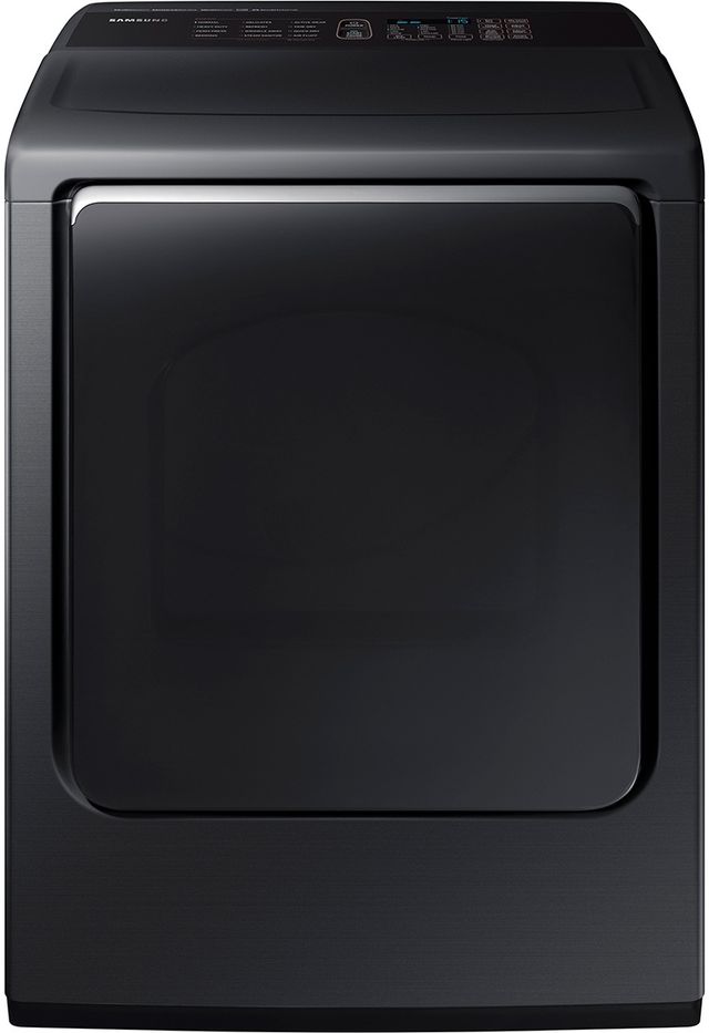 Samsung 7.4 Cu. Ft. Fingerprint Resistant Black Stainless Steel Front Load Gas Dryer-0
