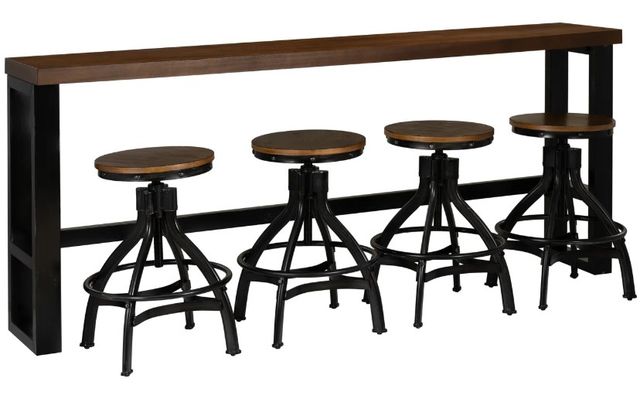 Powell® Haywood 5-Piece Black/Brown Sofa Bar Table Set-0