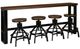 Powell® Haywood 5-Piece Black/Brown Sofa Bar Table Set-0