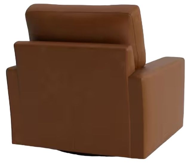 Bassett® Furniture Customizable Benchmade Premier Leather Large Track Arm Swivel Chair-3