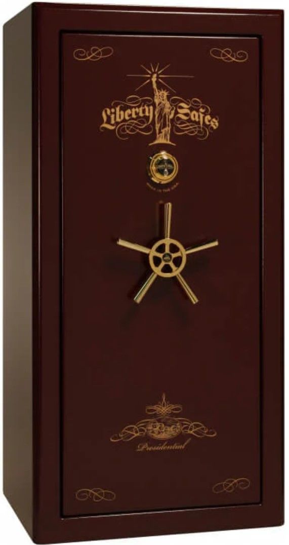 Liberty Safe Presidential Burgundy Marble 25 Mechanical Lock Gun Safe-0