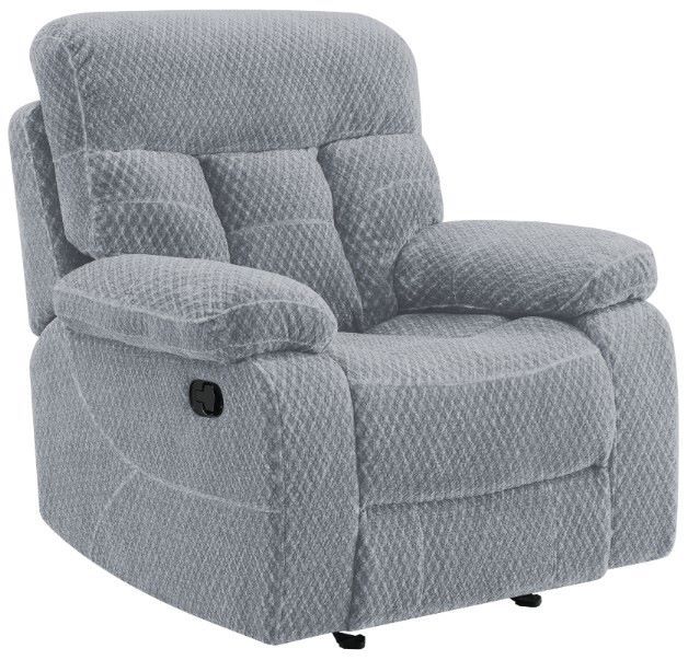 New Classic® Home Furnishings Bravo Stone Gray Manual Glider Recliner-0