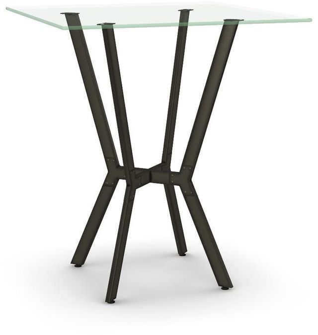 Table carrée hauteur bar en verre clair Norcross Amisco®