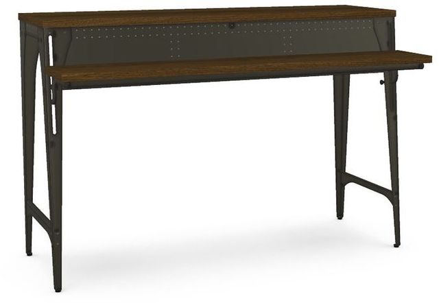 Amisco Customizable Elwood Walnut Veneer Console Table with Metal Hanger Base