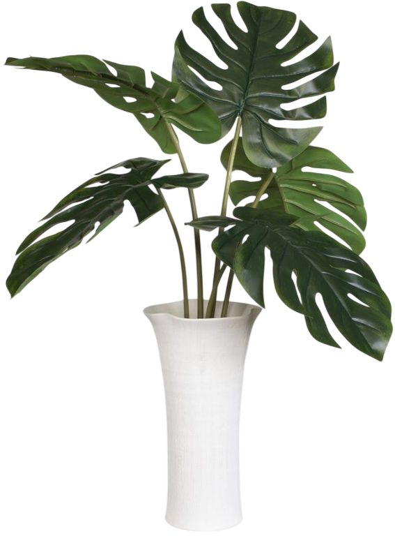 Uttermost® Muse Green/White Monstera Centerpiece-2