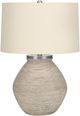 Monarch Specialties Inc. 25"H Cream Concrete Table Lamp-0